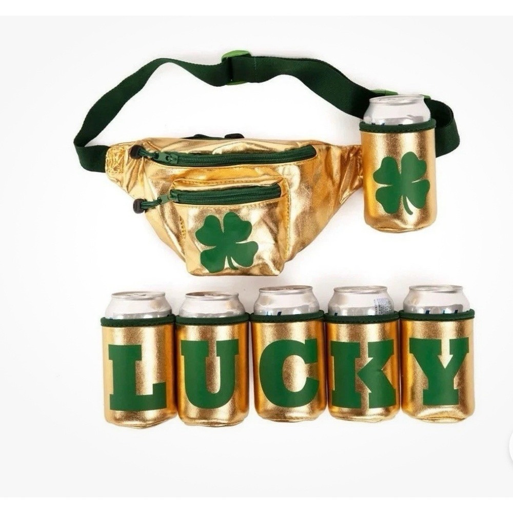 Tipsy Elves Lucky Fanny Pack Drink Holders St Patrick's Day Irish